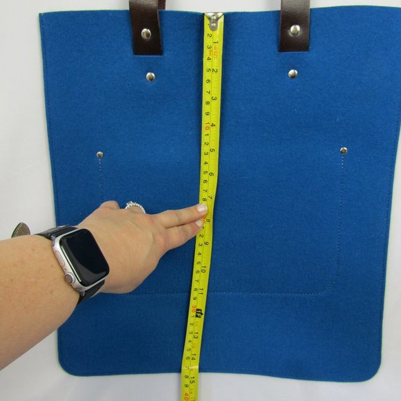 Graf & Lantz Merino Wool Two-Tone Handbag blue/green - NWT RARE, from 2014 - Picture 13 of 14